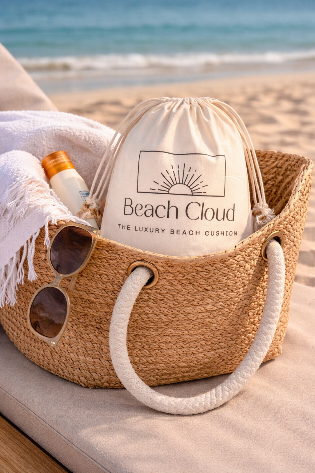 Beachcloud opberghoes - off-white